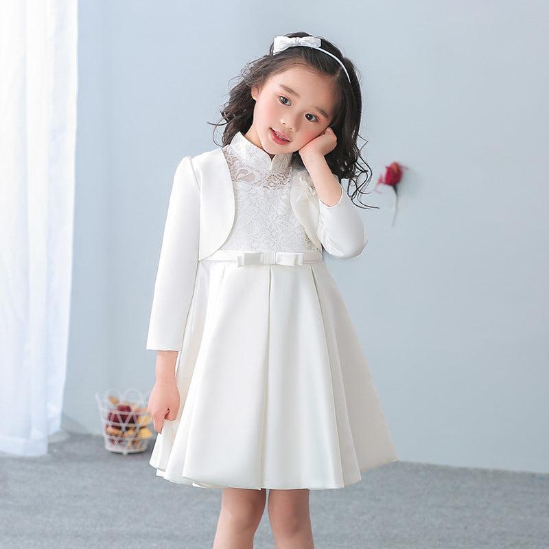Girls' Princess Dress Cloak Long Sleeve Flower Girl Outerwear
