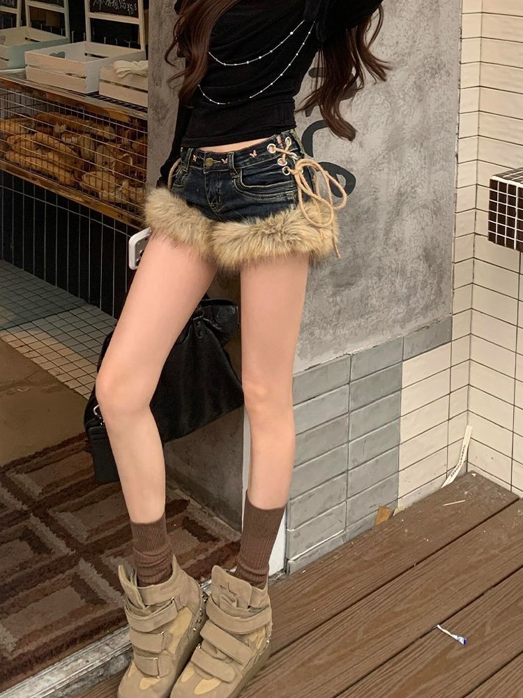Denim shorts