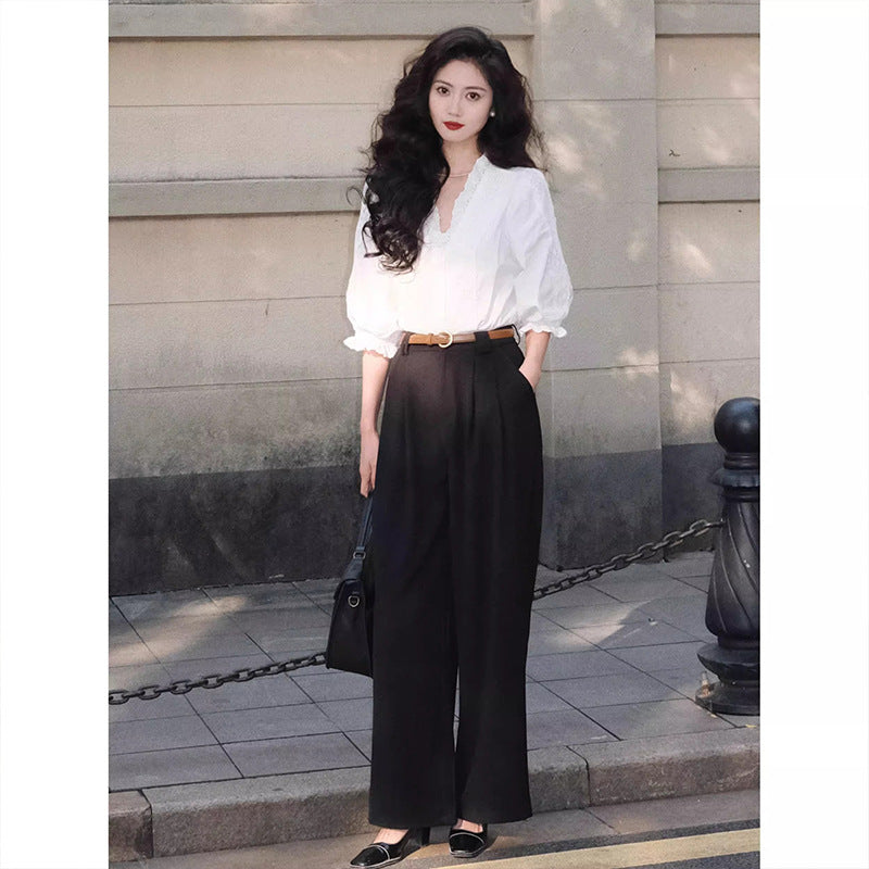 V-neck blouse for women