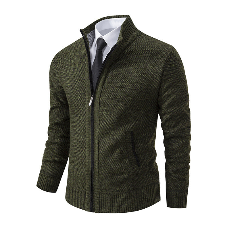 Men's Stand Collar Cardigan