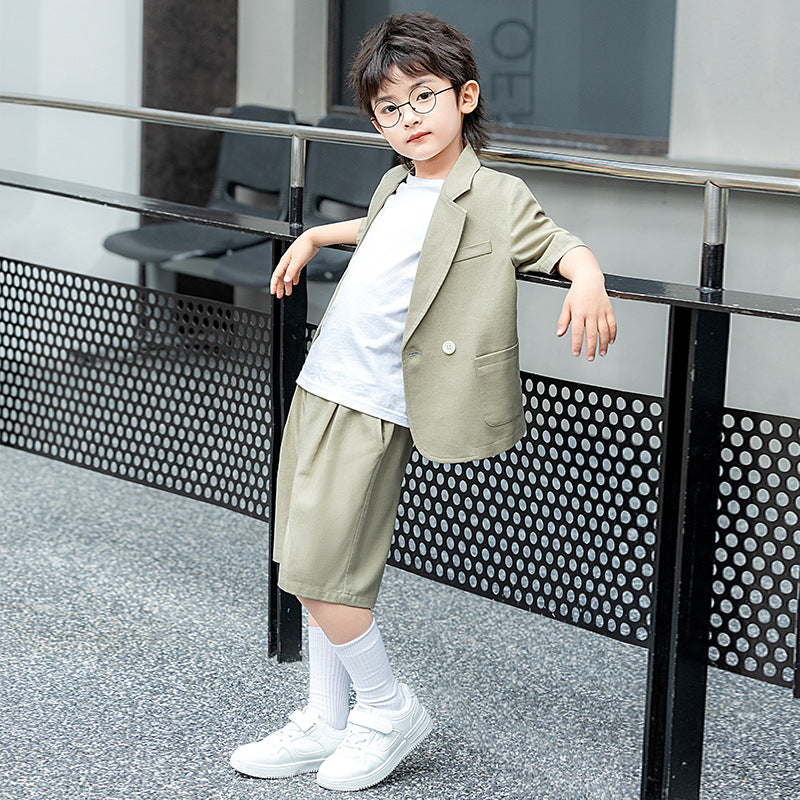 Boys' Short Sleeve Suit Shorts