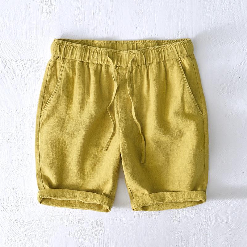 Men's Casual Linen Drawstring Shorts