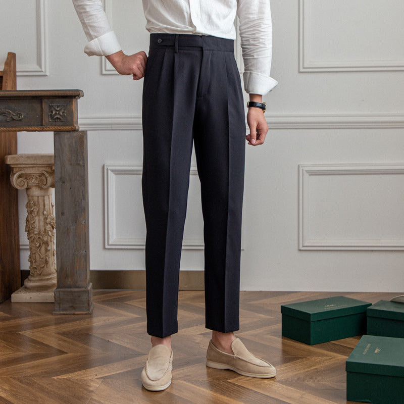Casual Commuting Wrinkle-Resistant Cropped Trousers