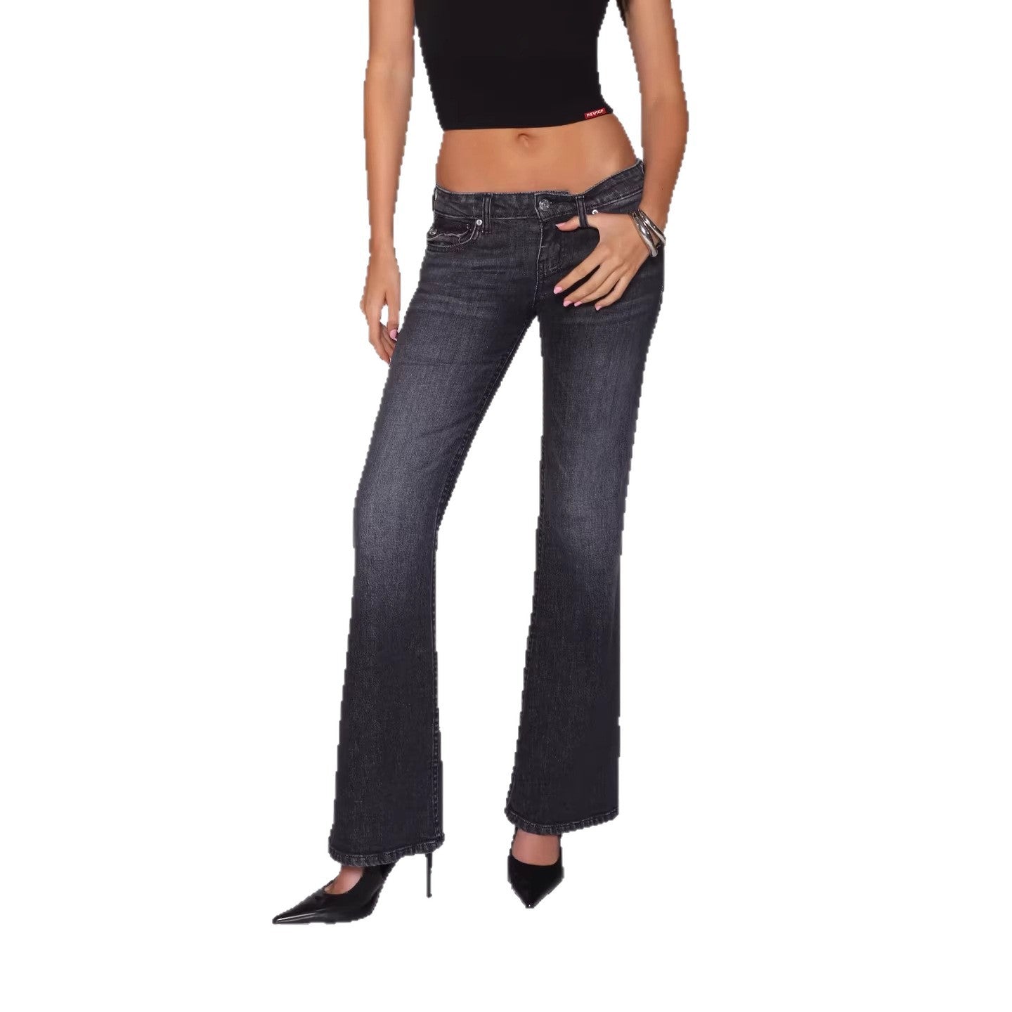 Women's Loose Straight Leg Low Waist Denim Jeans