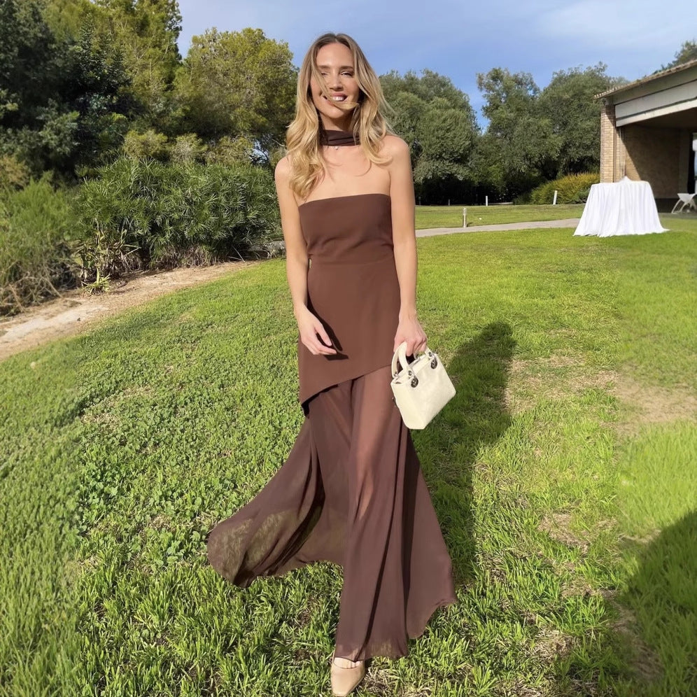 Strapless Sleeveless Long Dress