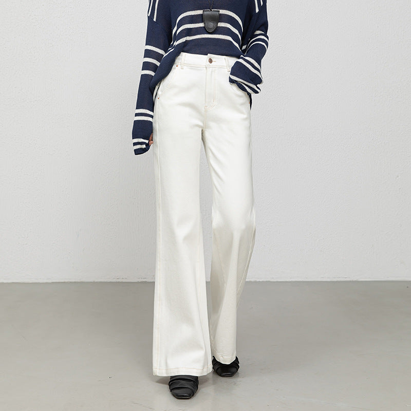 High-Waisted Flared Stretch Denim Jeans for Women