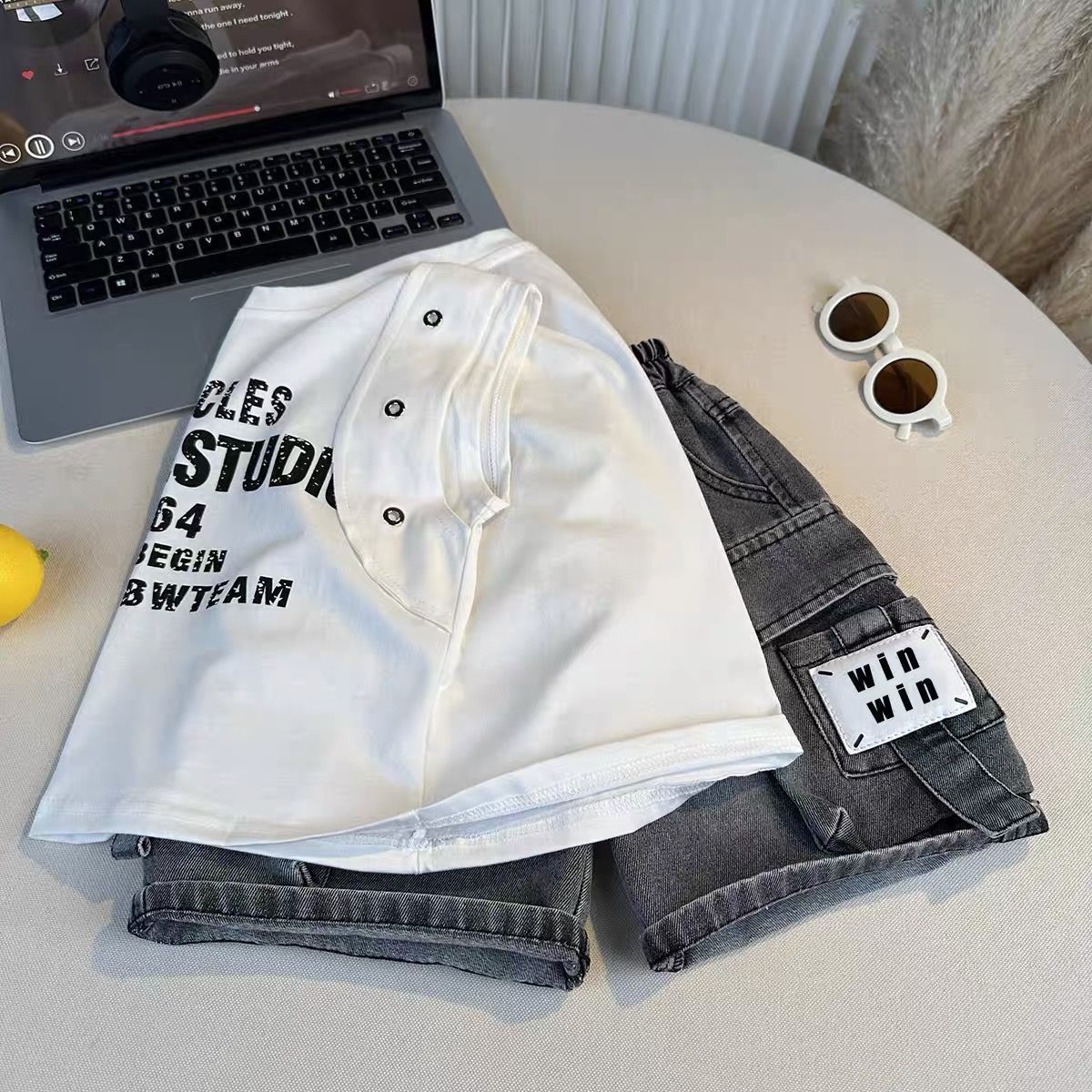 Boys' Summer Corduroy Outfit