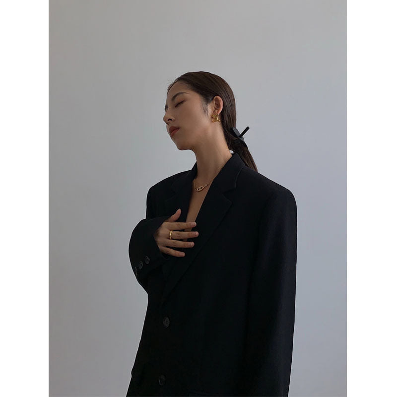 Women's Loose Fit Blazer Jacket