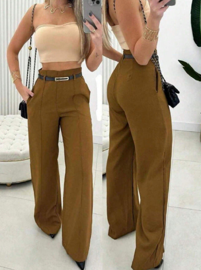 Simple and form-fitting suit trousers