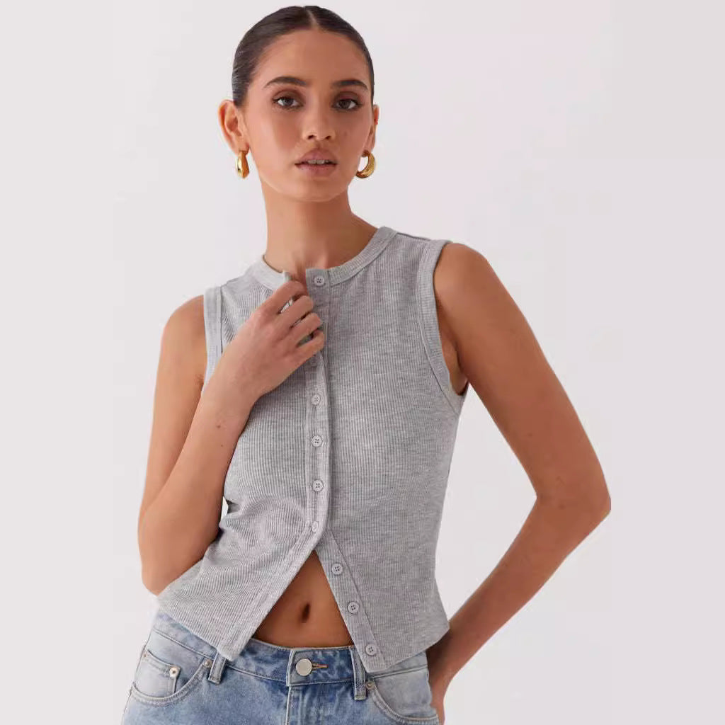 Shirtless sleeveless vest for women