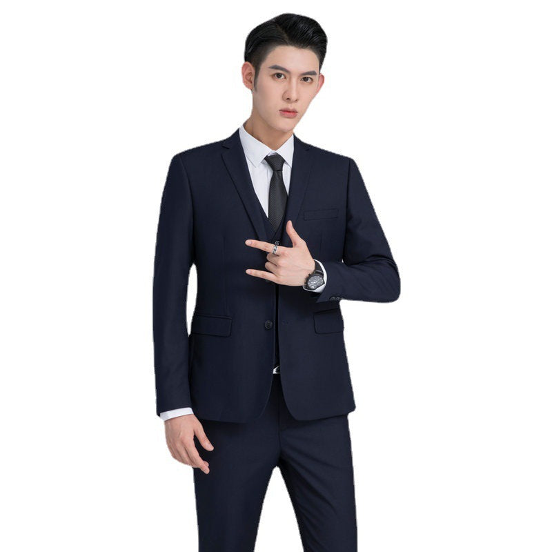 Men's Slim Fit Three-Piece Business Suit