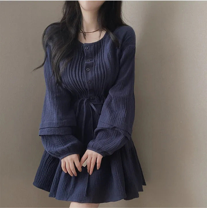 French-style patchwork dress