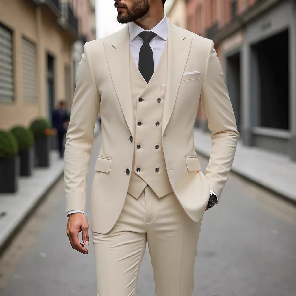 Men's Formal Suit Three-Piece Set