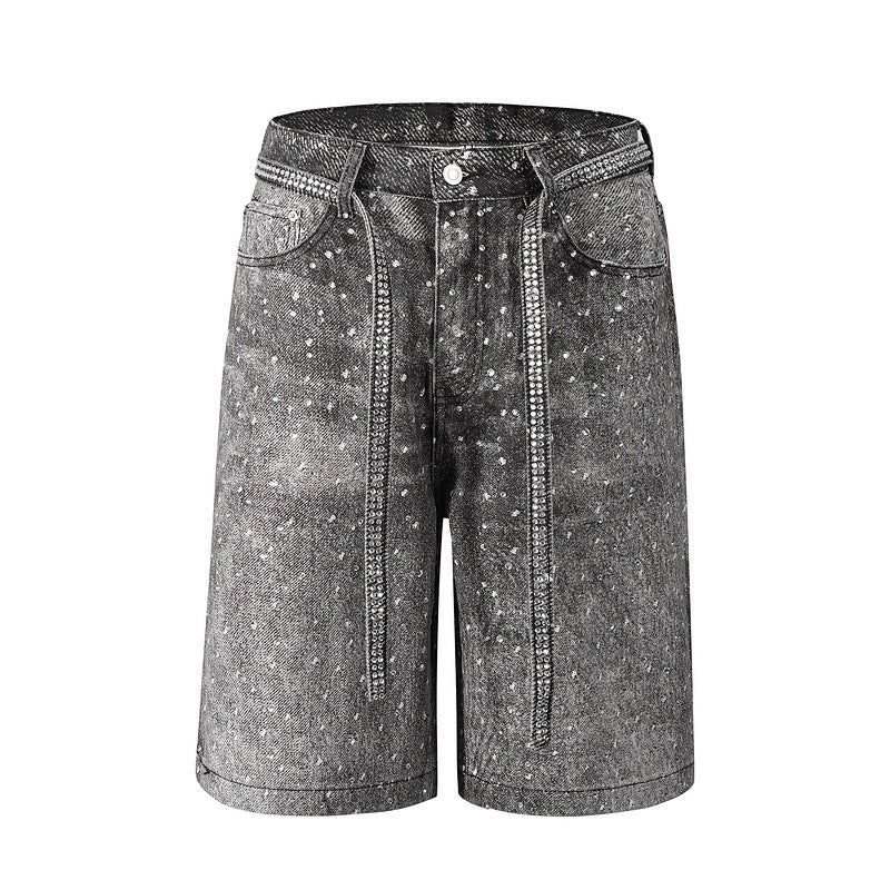 Vintage Washed Distressed Denim Shorts