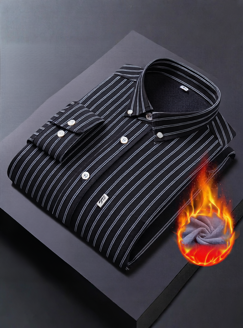 Fleece-Lined Shirt for Men, Long Sleeve
