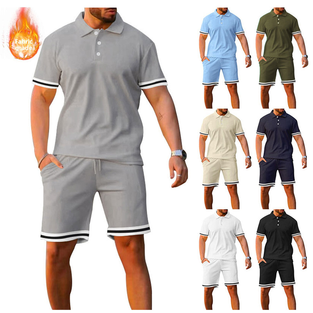 Men's short-sleeved suit, Polo shirt and shorts