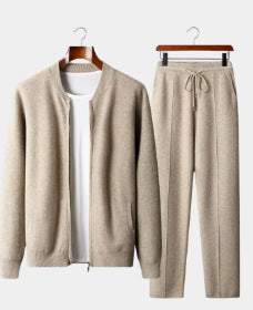Knitted Cardigan Pants - Two-Piece Set