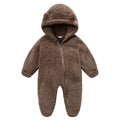 Candy-Colored Hooded Baby Jumpsuit