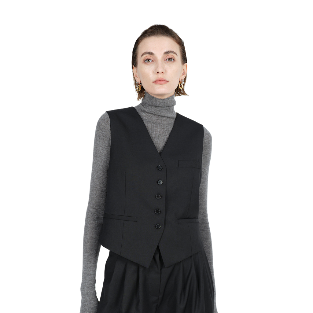 V-neck women's suit vest