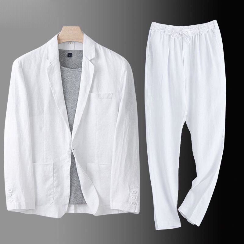 Men's Linen Blend Summer Suit