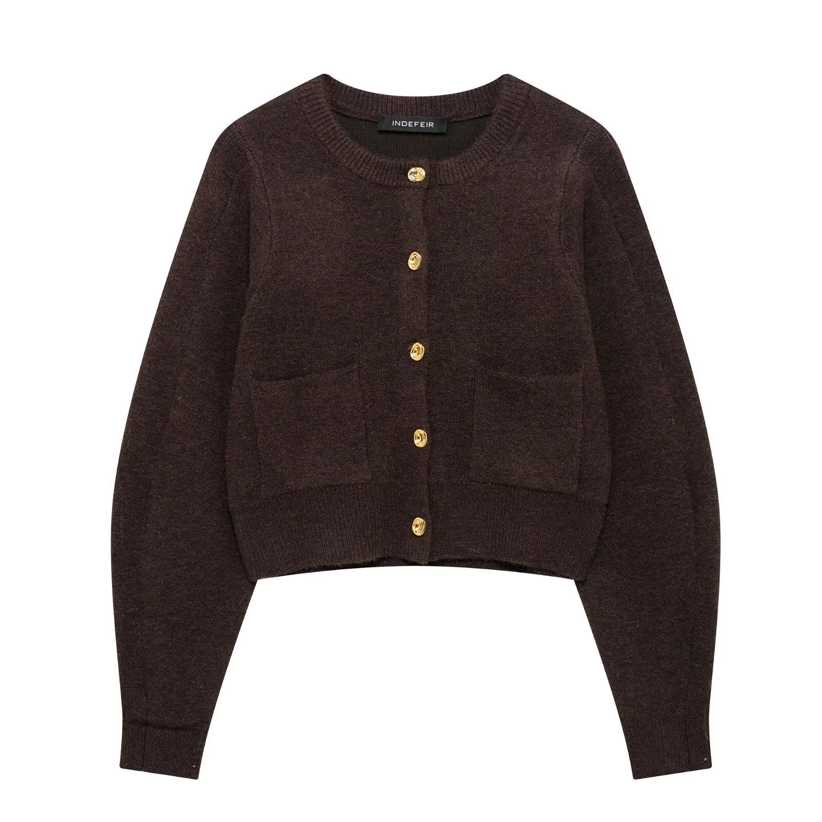 Women's Long sleeve knitted sweater and mini skirt set
