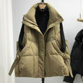 Women's Thickened Polyester Vest with Stand Collar