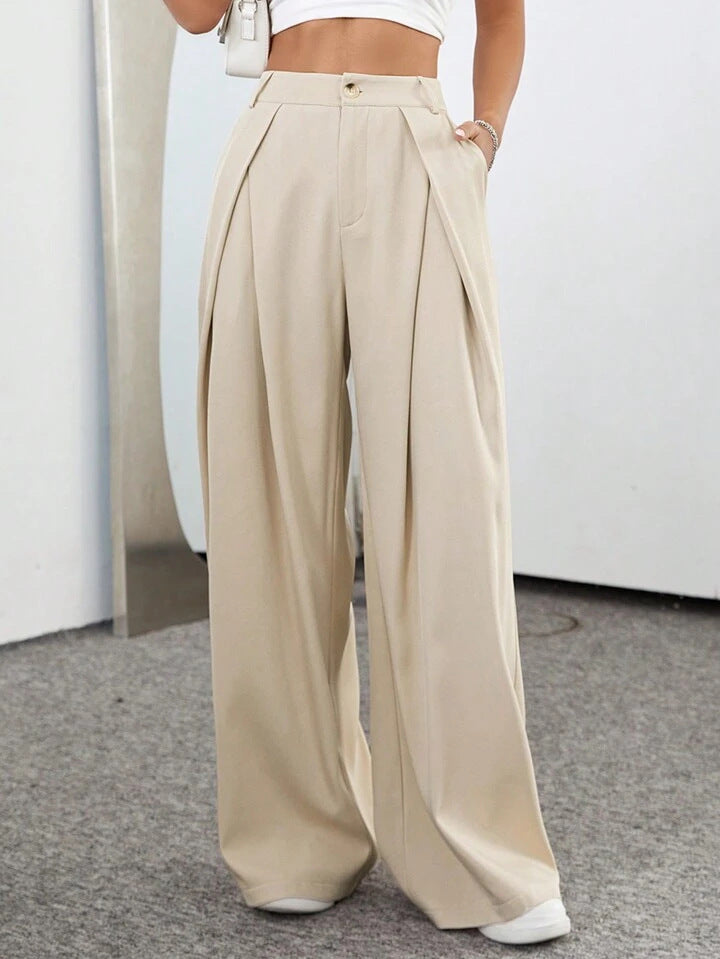 Women's High-Waisted Wide-Leg Casual Pants