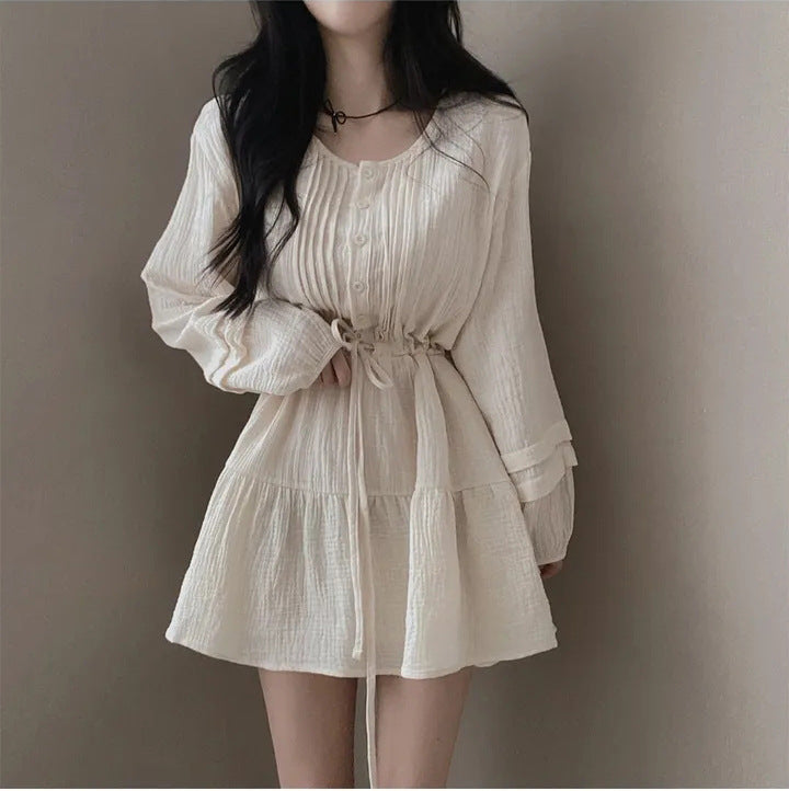 French-style patchwork dress