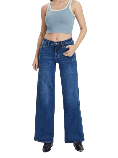 Stretch Wide Leg Women's Jeans