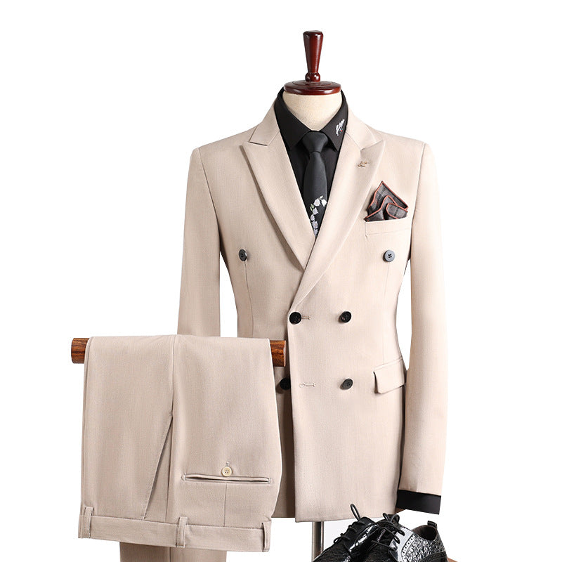 Slim Fit Double-Breasted Men's Suit