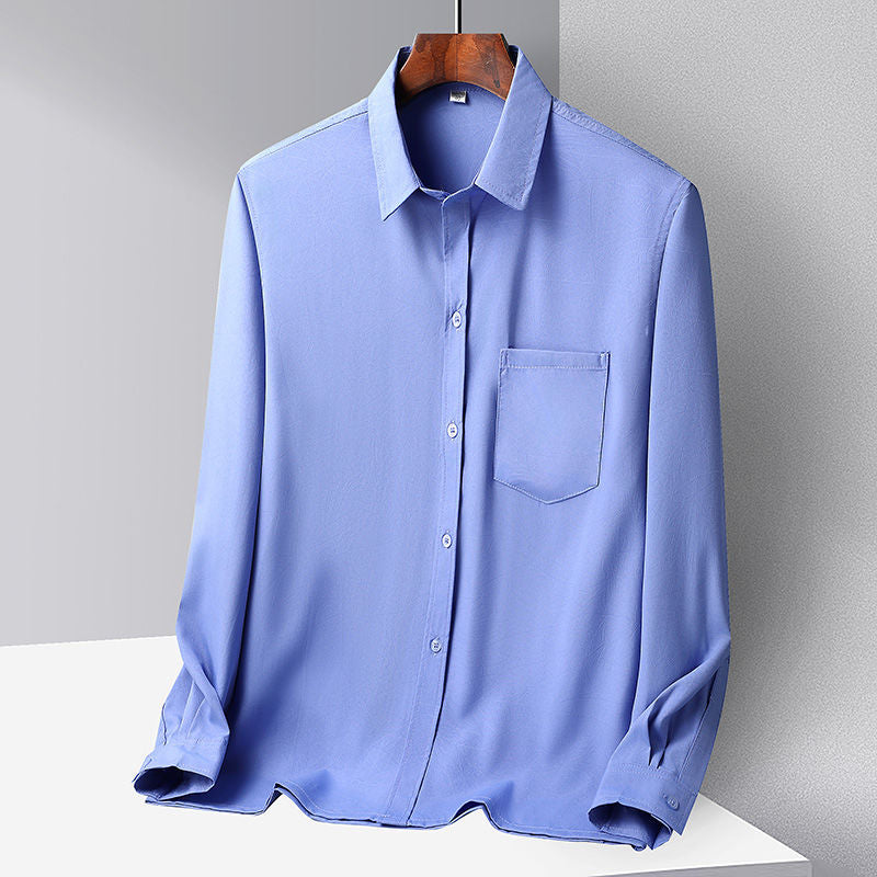 Ice Silk casual long-sleeved shirt
