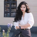 V-neck blouse for women