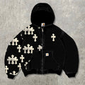 Men's Fleece Lined Hooded Sweatshirt with 3D Print