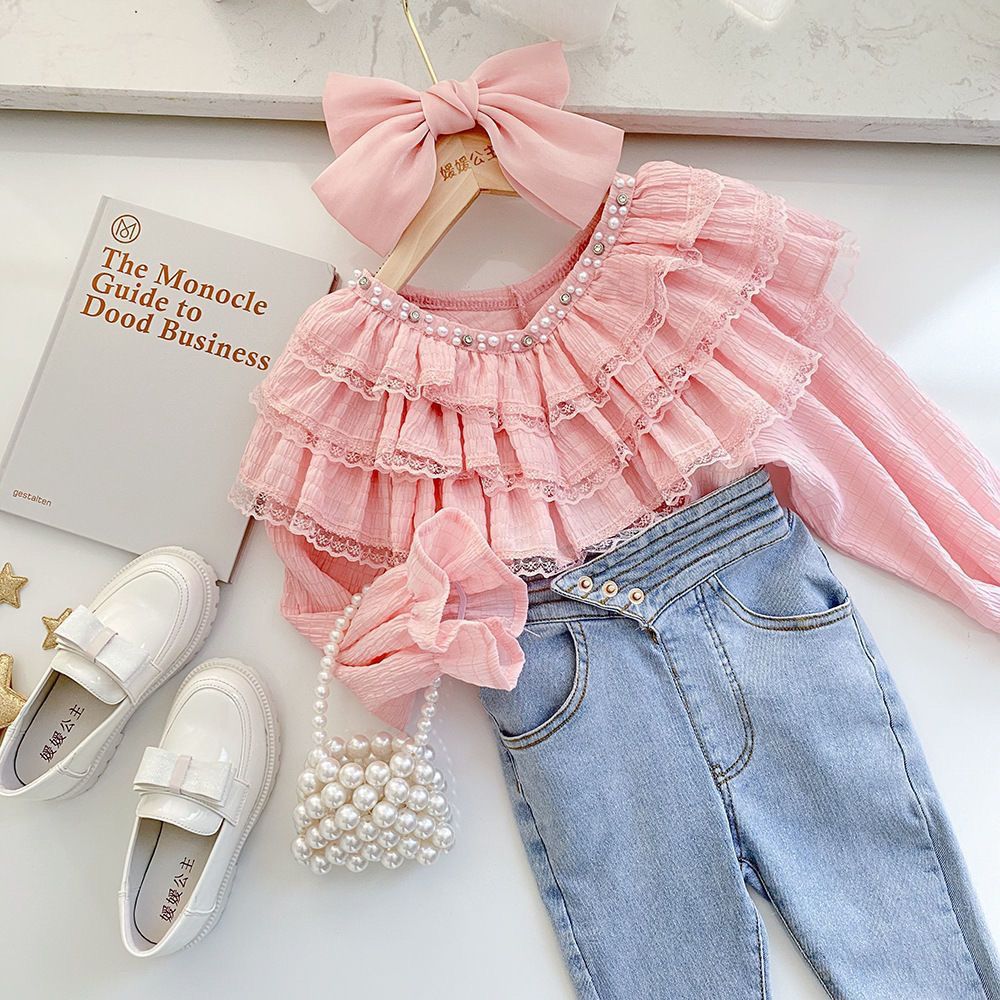 Girls' Lace Collar Blouse