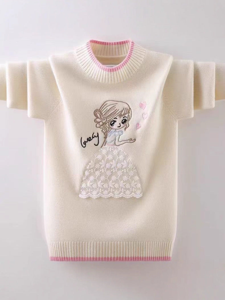 Girls' woolen sweater