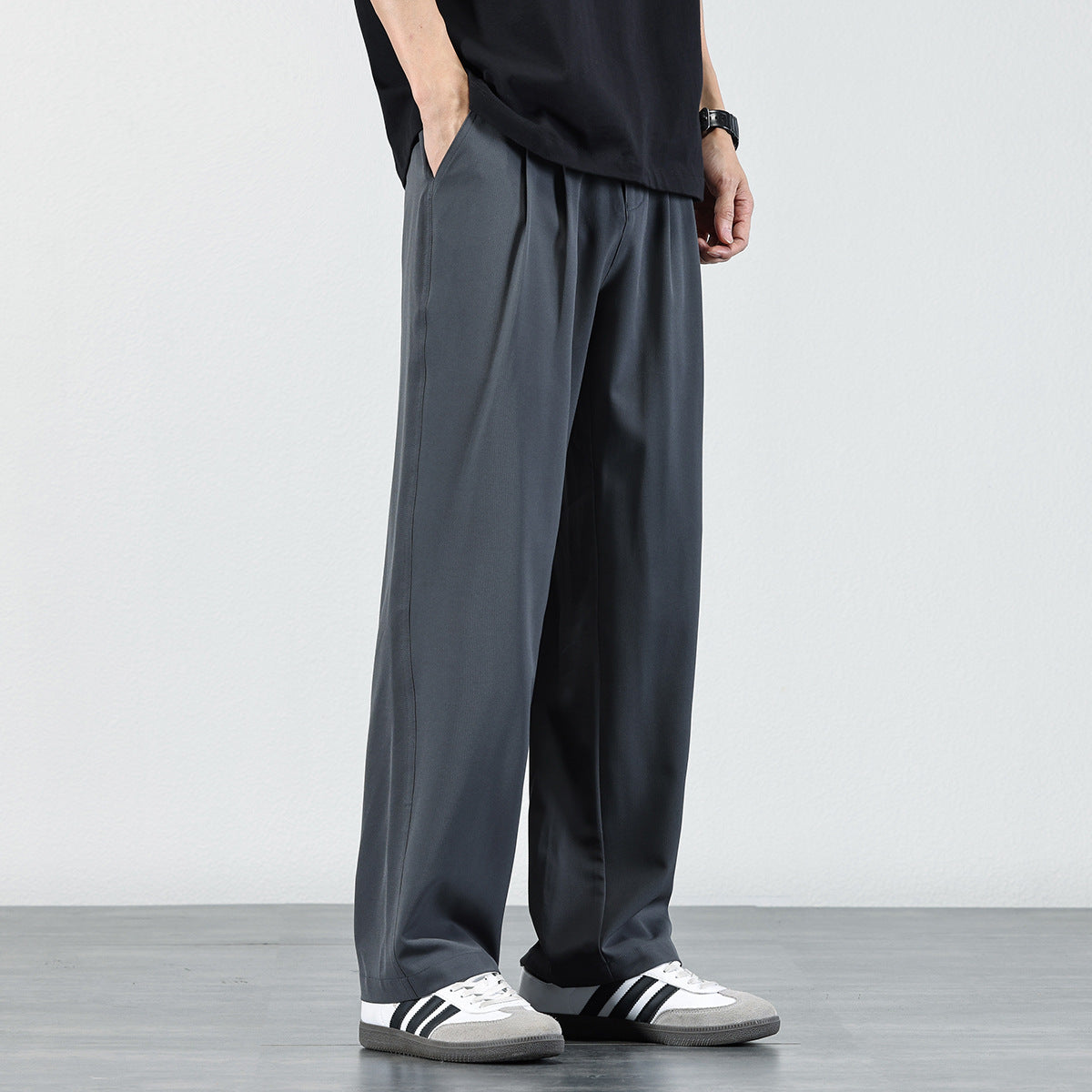 Men's Ice Silk Draped Casual Trousers
