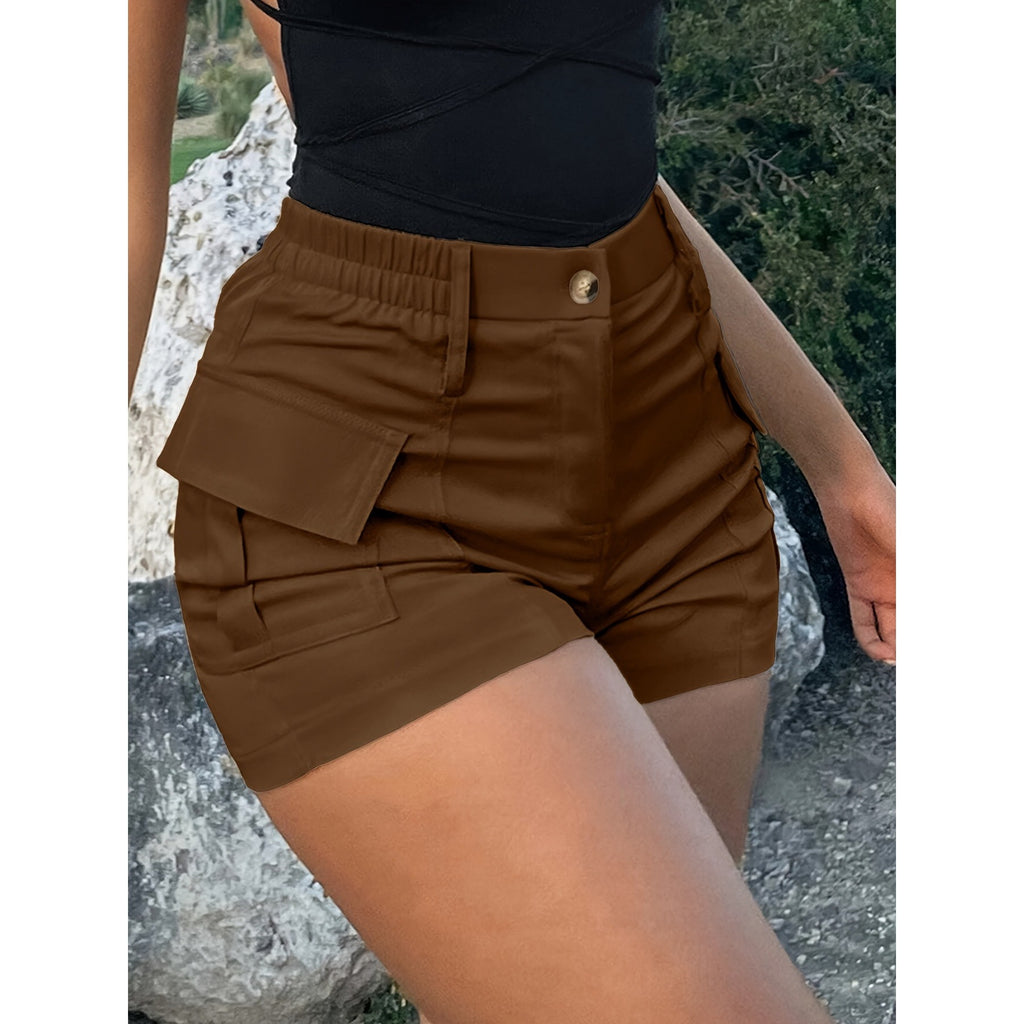 Relaxing high-waisted button-down work pants