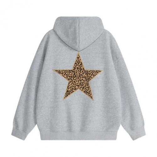 Men's Leopard Print Star Hoodie
