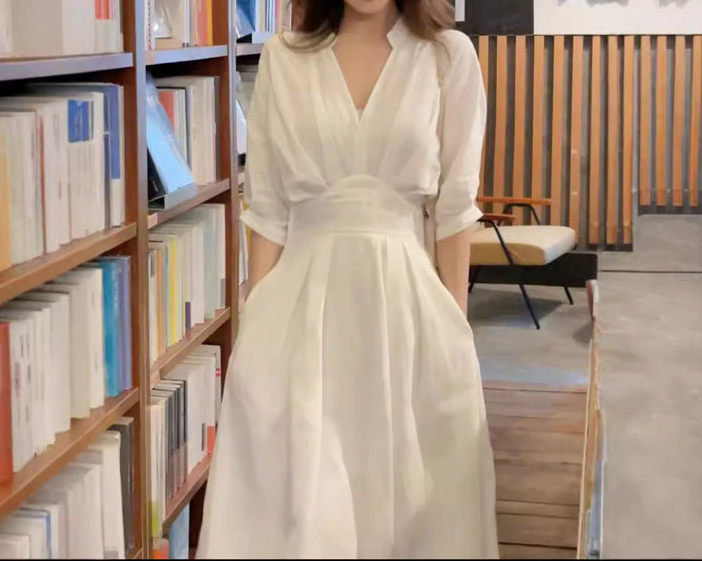 Women's French Style Shirt Dress
