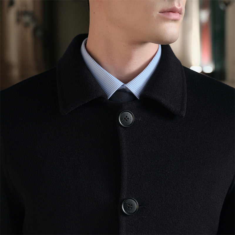 Pure Wool Business Tweed Coat