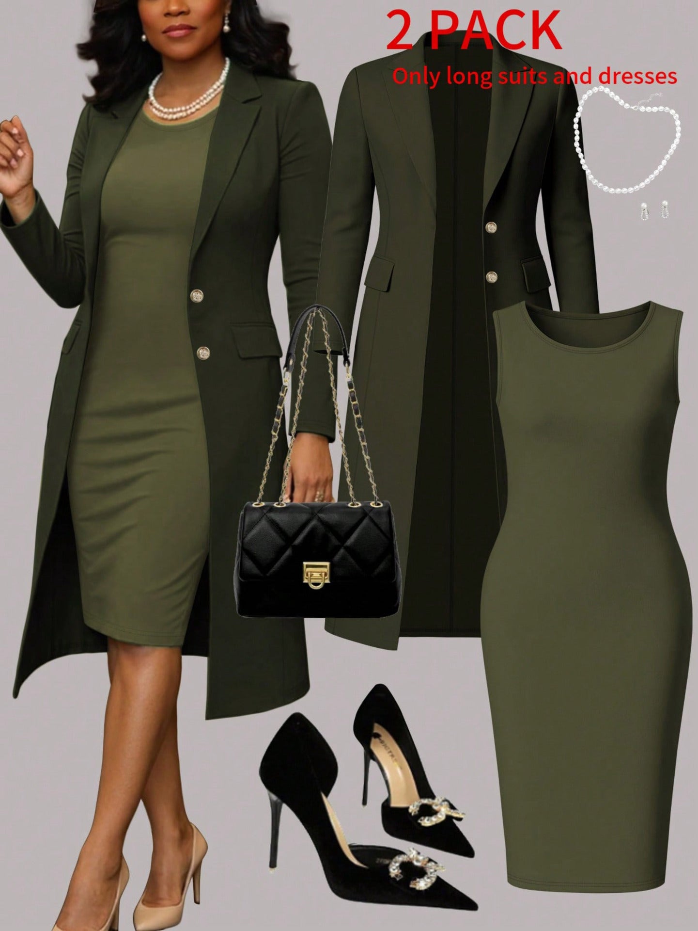 Suit Dress Two-Piece Set