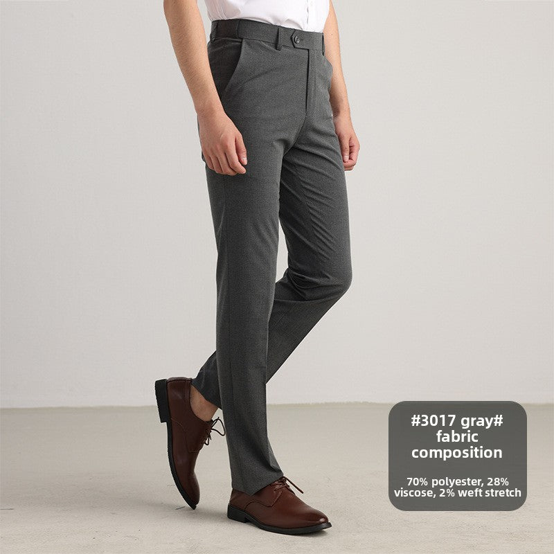 Men's Formal Straight-Leg Trousers
