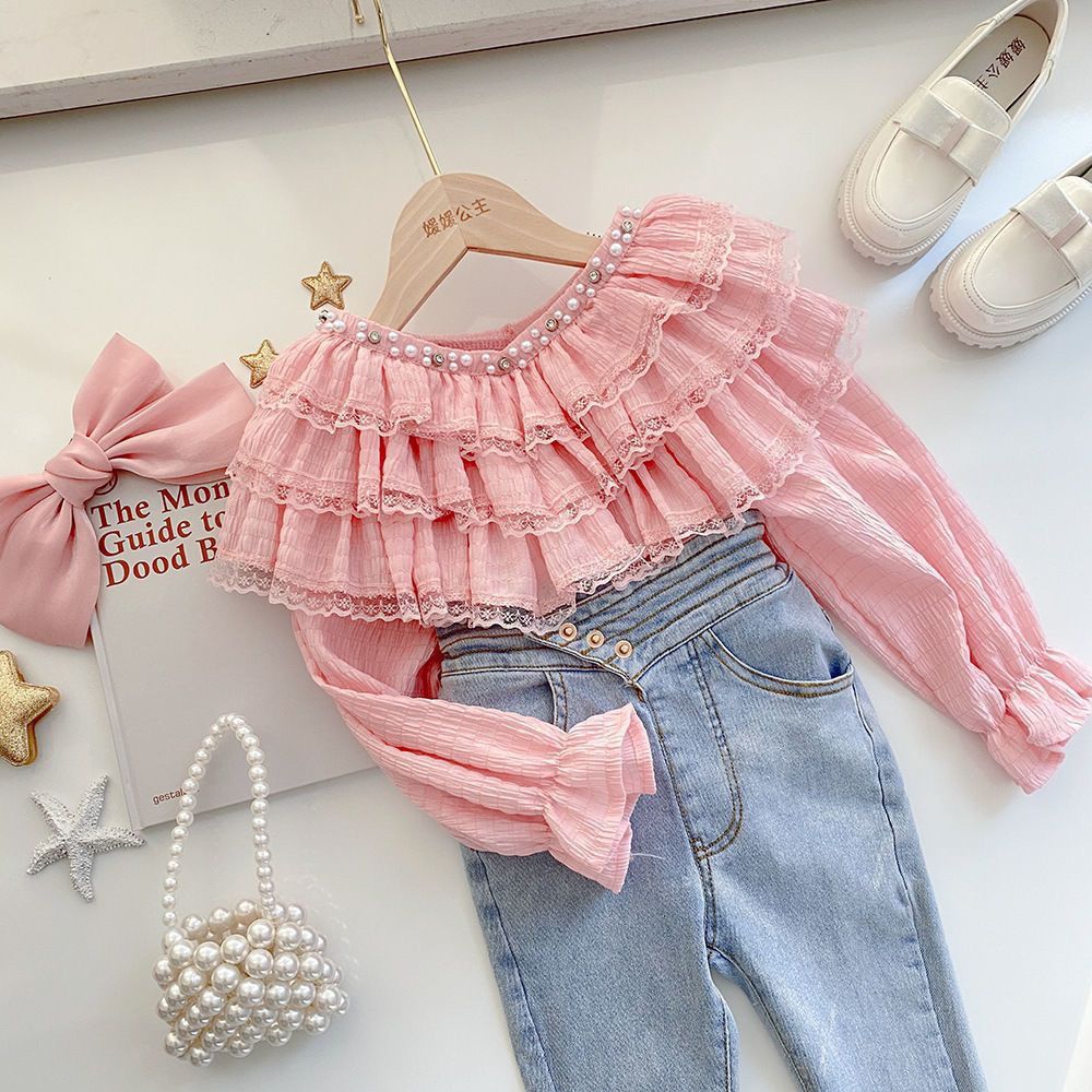 Girls' Lace Collar Blouse