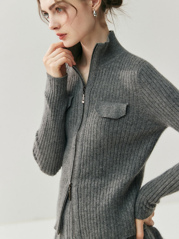 Women's Pure Cashmere Knitted Cardigan
