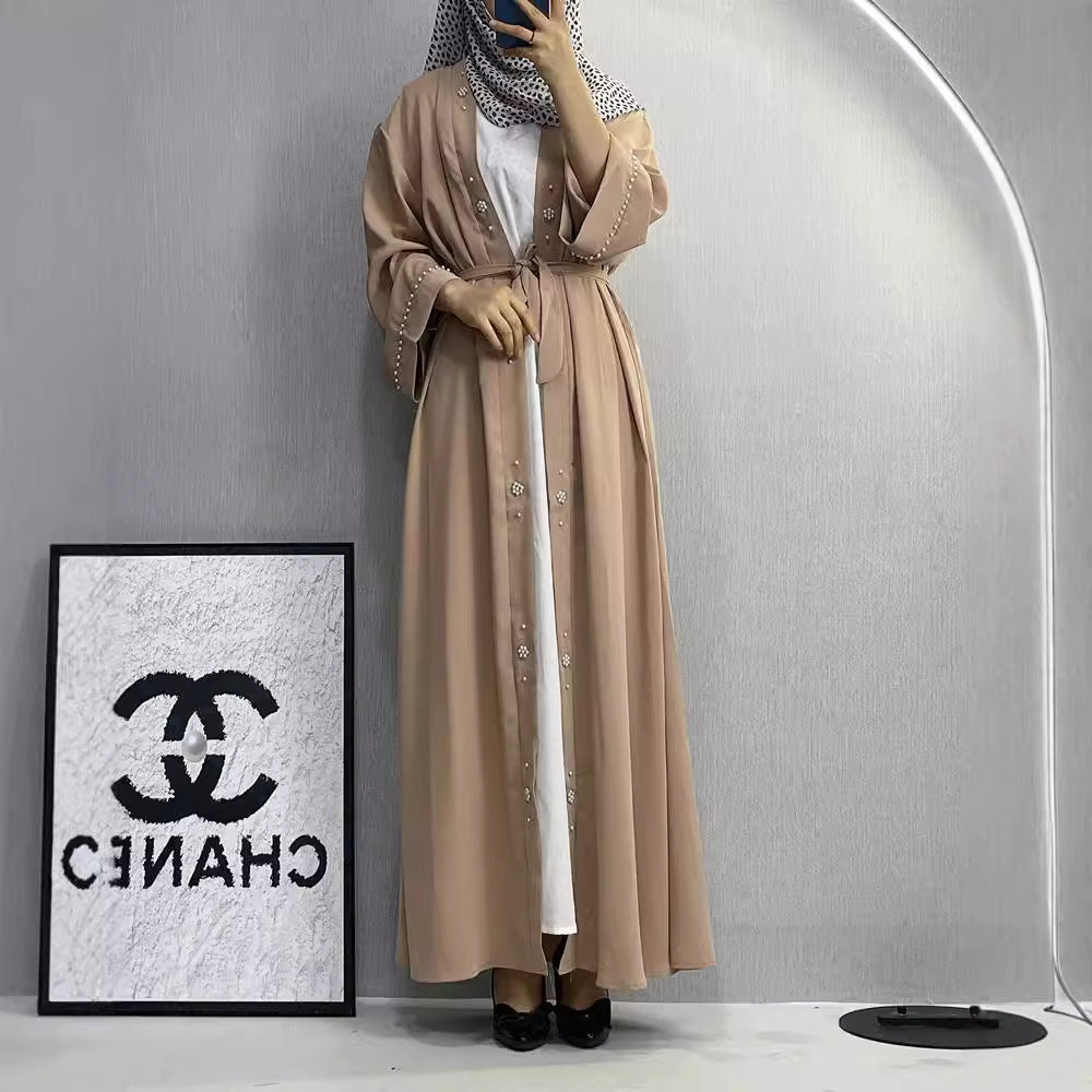 Elegant Beaded Tie Cardigan Robe for Women
