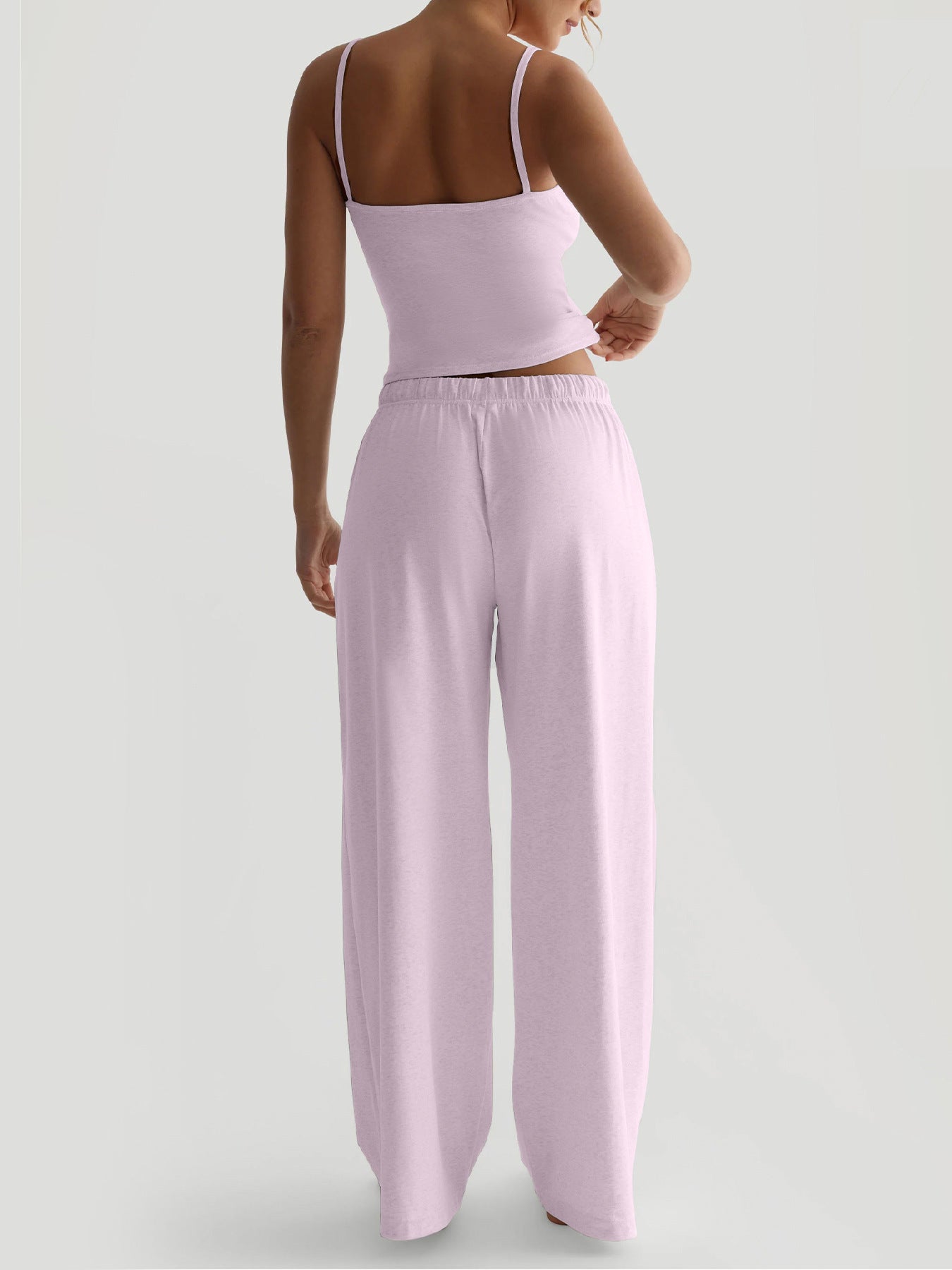 Women's Vest Crop Top and Wide-Leg Pants