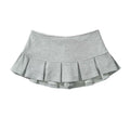 Low-waist ultra-short A-line skirt