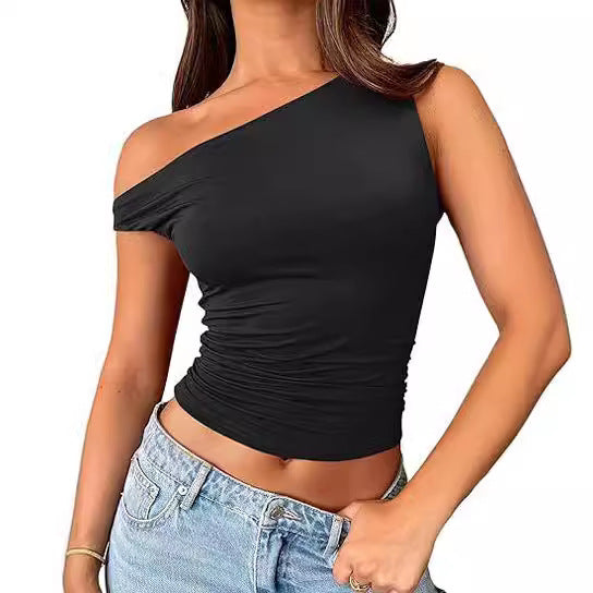 Oblique Collar Top