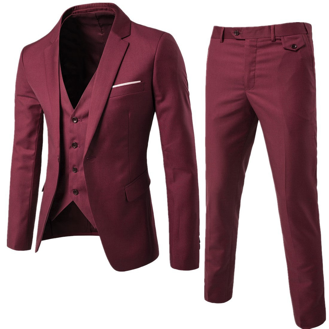 Men's Three-Piece Business Casual Suit