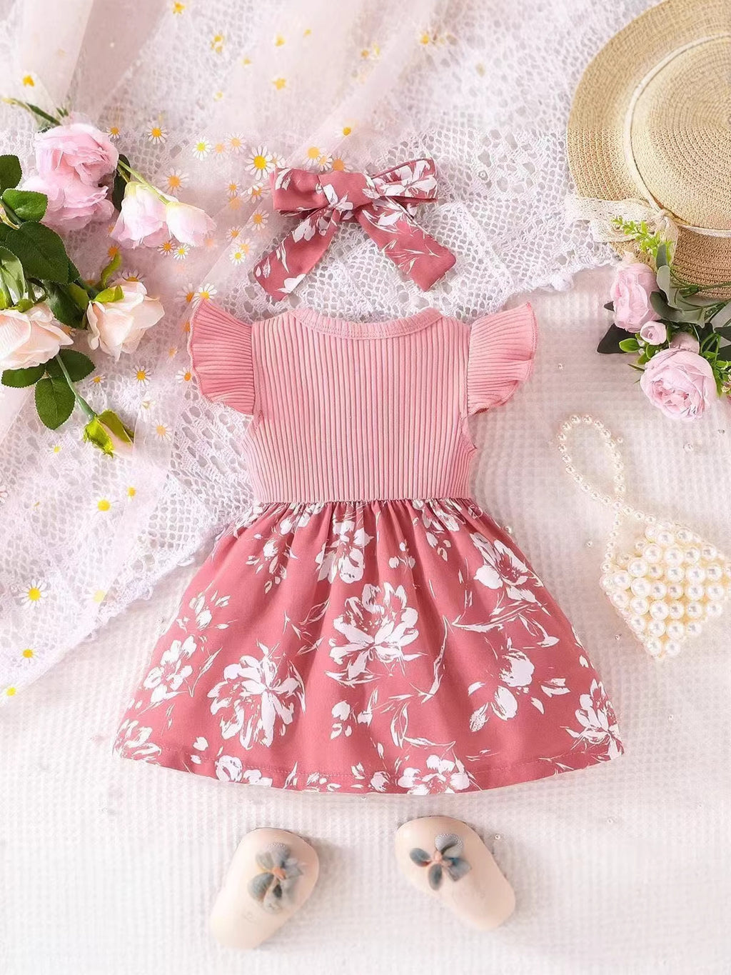 Girls' Floral Princess Dress